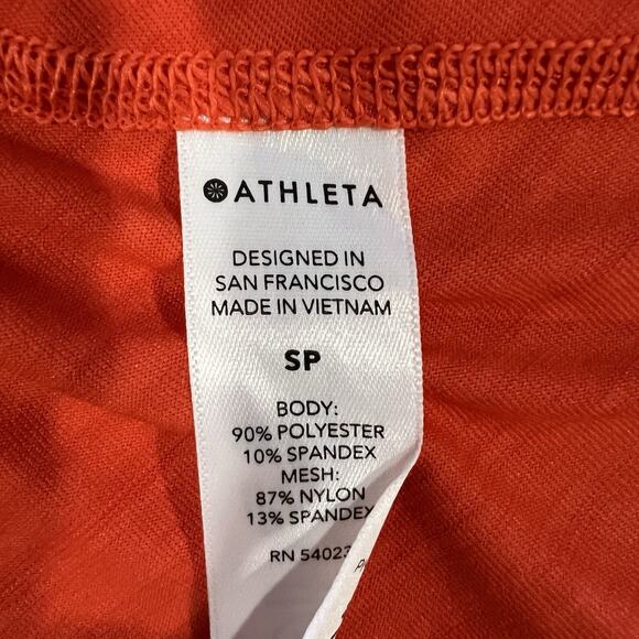Athleta Pacifica Illume UPF Fitted Tank Size Small Orange women's top - Picture 4 of 5